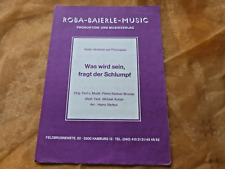 WAS WIRD SEIN FRAGT DER SCHLUMPF Noten für Klavier und Gesang