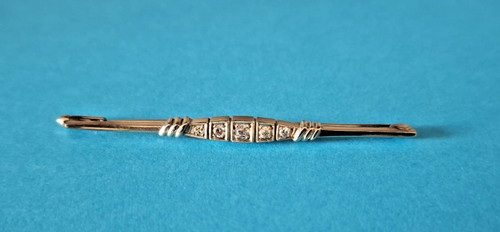 Weißgold artdeco brosche - weißgold,