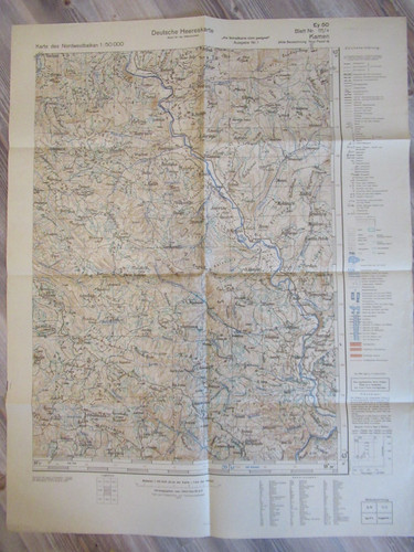 Original wehrmacht landkarte - landkarte, /