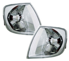 Frontblinker Set für VW Polo 6N2 99-01 Blinker Klarglas Chrom Weiß vorne