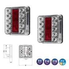 2 Stück LED Rückleuchten 12V