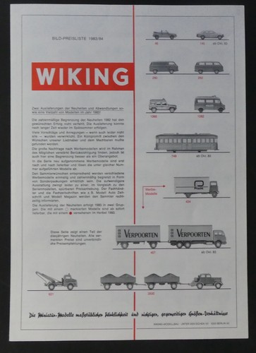 Wiking bild preisliste 1983 - bild-preisliste, 1983/84