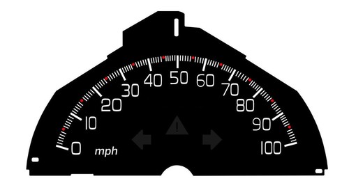 Tacho scheibe 100 - 100, mph