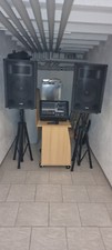 YAMAHA Power Mixer EMX312SC Mit FAME MC12  250W Lautsprecher auf Ständer 