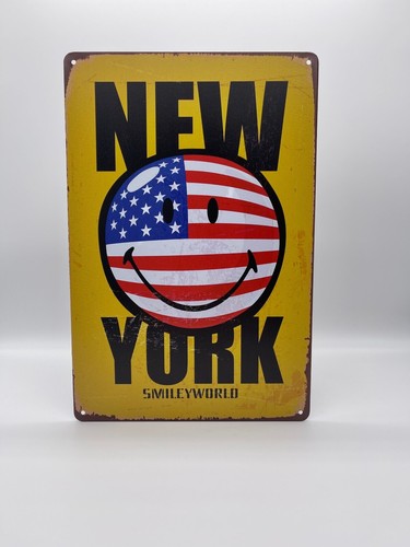 Blechschild new york smliey - new,
