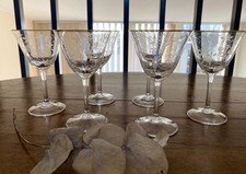 6 Gläser Weingläser von Spiegelau Rüdesheim Art Deco zartes Glas