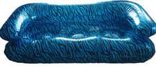 Aufblasbares Sofa, 3-Sitzer, blaues Zebra, 160x85x50cm