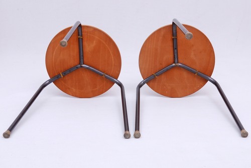 Vintage 60s dreibein hocker - vintage,