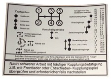 Unimog Schaltschema 421 403 406 416 mit Ganggeschwindigkeiten Drehschalter neu