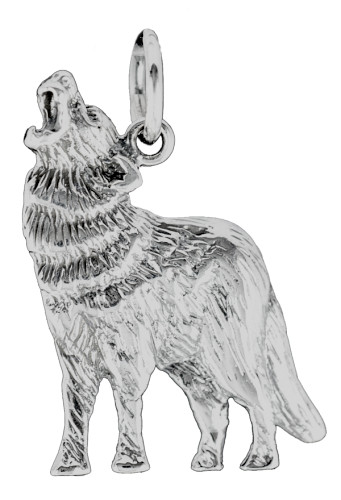 Wolf anhänger 925er silber - 925er,