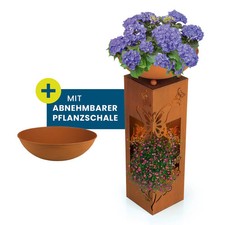 Dekosäule Metall Pflanzschale