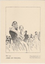 Künstler-AK Prof. Olaf Gulbransson - Zeichnung aus Roman Fieber am Pangani 1938