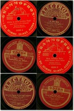 3x STARS DER UFA auf Schellackplatte,Marlene Dietrich, K. Heiberg, Forst Set322D