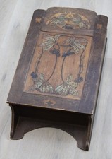 Wandschrank Wandschränkchen Hängeschrank Malerei Antik Holz Apothekerschrank