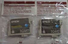 2 x Epson T0442 Tinte cyan Stylus C64 C66 C84 C86 CX3600 CX3650 CX6400 CX6600 