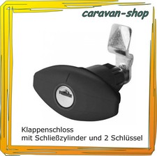 Klappenschloss für Caravan Wohnmobil Wohnwagen schwarz, Serviceklappe, Gaskasten