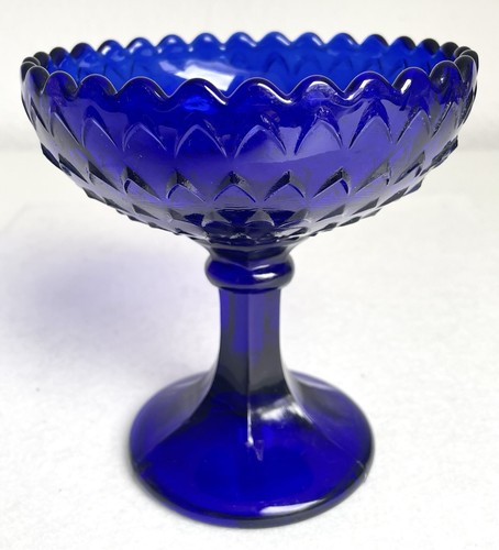 Glas schale kelch - schale, kobalt