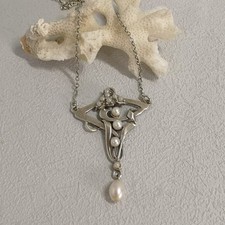 Jugendstil Kette Perlen