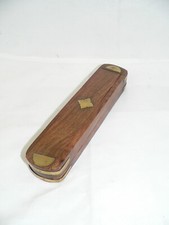 Griffelkasten aus Thailand Teakholz Messing Holz handgefertigt 
