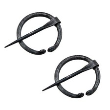 1 Paar (2 Stück) Wadenwickel-Fibeln Eisen eingerollt 2,5 cm Wikinger Mittelalter