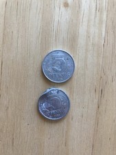 DDR  Geld 5 Pfennig Münzen Hartgeld 2 Stück mit Gebrauchsspuren aus 1983 + 1975