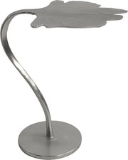 Beistelltisch Tisch Monstera Blatt Blume 48 oder 62cm hoch silber Aluminium