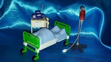 Playmobil city life Krankenhaus Bett Nachttisch Tropfständer Radio Set top
