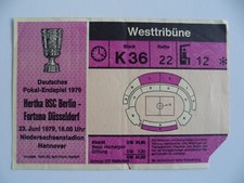Pokalfinale 1979 Hertha BSC Berlin-Fortuna Düsseldorf  Ticket  #250