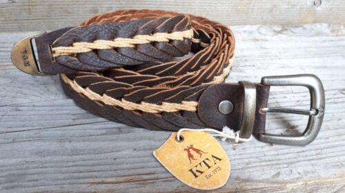 Brauner echt leder - brauner, gürtel