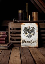 Schild Preußen Wappen Adler Deutsches Reich Metallschild Alu