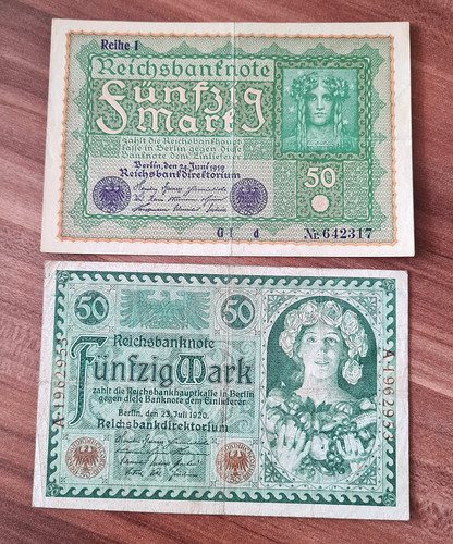 Reichsbanknoten fünf mark - reichsbanknoten:,