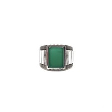 925 Silber Ring grüner Onyx