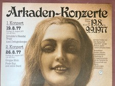 Hamburg 1977 Alster-Arkaden Jazz & Pop Konzertplakat concert Poster