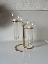 Kerzenständer Rosenthal Aqualux Glas Gold Vintage Antiquität