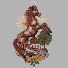 Fensterbild stolzes pferd - fensterbild, pferd"
