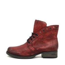 Rieker Damen Lederoptik Rot Vintage Stiefeletten Komfort Stiefelette EU 39