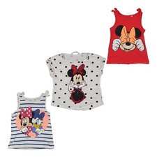 3x Mädchen T-Shirts Gr. 98 Disney Minnie Mouse H&M C&A weiß rot