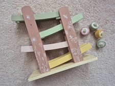 Little Dutch Holz Kugelbahn Auto-Rennbahn - Wild Flowers rosa