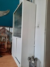 Arztschrank Arztpraxis Vitrine Stahlrohr Streamline 1960er Loft Design Original