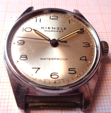 Ältere gebrauchte Handaufzug Armbanduhr Kienzle 056 c 11 defekt für Teile  GB
