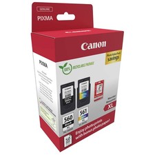 OEM Druckerpatronen PG560XL + CL561XL mit Fotopapier 10x15cm PIXMA TS 5352 5353