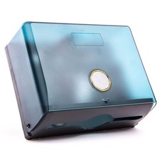 Kunststoff Papierspender blau Papierhandtuch Spender Faltpapier Handtuchspender