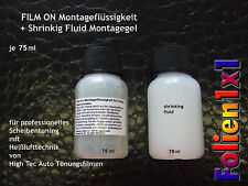 Montagemittelt je 75 ml Film-ON + Heckscheiben Shrinking Gel für Tönungsfolie