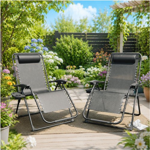 Textilene liegesessel set - set, 2