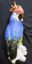 Porzellan Figur Papagei Kakadu
