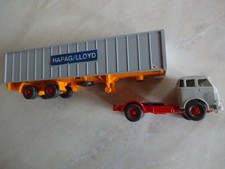 Wiking MAN 10.230 achatgrau.Hapag/Lloyd Cont.Auflieger ca.hellorangegelb