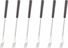 6er Set Fonduegabeln schwarz