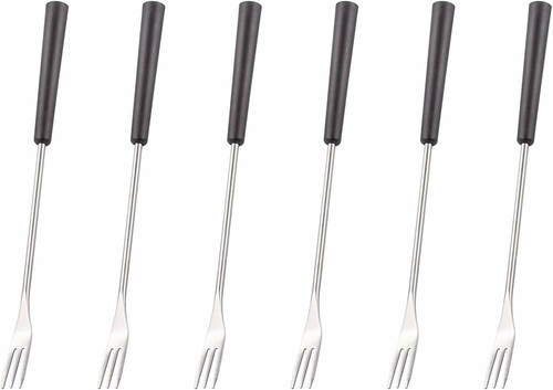 6er set fonduegabeln schwarz - 6er,