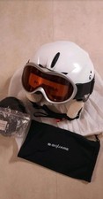 Damen Skihelm HUDORA HDX mit Skibrille b-square getönt und Ersatz-Wangenschützer