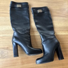 Original Dior Damen Stiefel Schwarz Größe 39 Gesamthöhe 52 cm, Absatz 11 cm